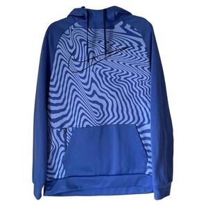 Nike Dri Fit Blue Swirl Hoodie Size Medium